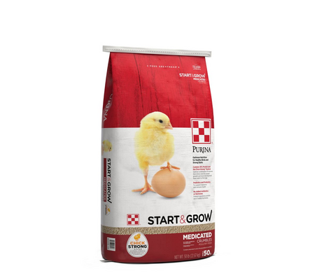 Purina Start and Grow Medicated Crumbles Chick Feed